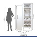 Ver imagem 2 de Lavanderia Modulada Campinas 2 Arm 1 Pta 9 Prat Kaiki Móveis Branco