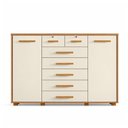 Ver imagem 2 de Cômoda Mega com Sapateira 7 Gavetas em MDF-MDP para Quarto Cinamomo-Off-White