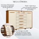 Ver imagem 6 de Cômoda Mega com Sapateira 7 Gavetas em MDF-MDP para Quarto Cinamomo-Off-White