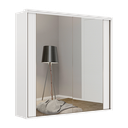 Ver imagem 4 de Guarda Roupa Casal 2 Portas Espelho Ripado 2,07 m Imperium Belmax:Branco