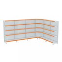 Ver imagem 1 de Gondola Parede 170 Fit Ate 5 Metros 1 Canto Branco 30b Pe Laranja