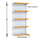 Ver imagem 3 de Gondola Parede 170 Fit Ate 5 Metros 1 Canto Branco 30b Pe Laranja