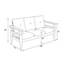 Ver imagem 3 de Sofá 3 Lugares Madeira Maciça Liz Multimóveis Vcr7000 - Lilás