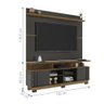 Home para Tvs até 75 Polegadas Jacob Grafite Freijó - 2