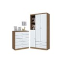 Ver imagem 7 de Quarto de Bebê Completo Bala de Menta 2 Peças (1 Guarda Roupa + 1 Cômoda) Qi93 Branco - Henn