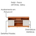 Ver imagem 6 de Rack Yara e Painel Maia Tv 55 Pol 136 Cm 5016 Freijo Off White Colibri