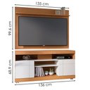 Ver imagem 3 de Rack Yara e Painel Maia Tv 55 Pol 136 Cm 5016 Freijo Off White Colibri