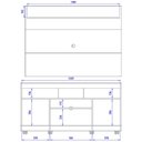 Ver imagem 5 de Rack Yara e Painel Maia Tv 55 Pol 136 Cm 5016 Freijo Off White Colibri