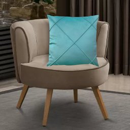 Kit 2 Capas para Almofada Drapeada em Veludo Quadrada 60x60 Várias Cores Cor:tiffany - 2