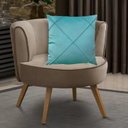 Ver imagem 2 de Kit 2 Capas para Almofada Drapeada em Veludo Quadrada 60x60 Tiffany