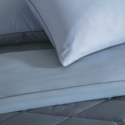 Jogo de Cama Solteiro Basic Percalle 180 Fios Buddemeyer - Azul11 - 2