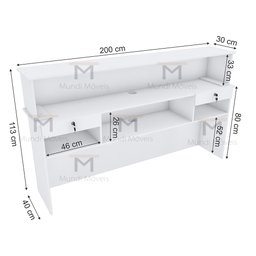 BALCÃO LOJA CAIXA M209.2021.B 100% MDF (LOJA, ATENDIMENTO) MUNDI MOVEIS - 2