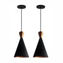 Ver imagem 1 de Kit 2 Lustres Pendentes Dixon New City Preto Interior Cobre