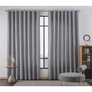 Cortina Para Sala e Quarto Madras Várias Cores e Tamanhos:Cinza Escuro/6,00x2,50