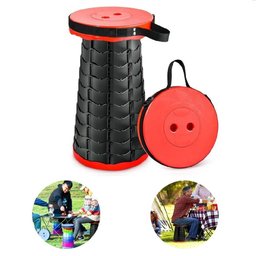 Mini Cadeira Dobrável Vermelha Camping Pesca Portátil 130kg - 2