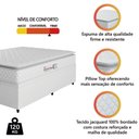 Ver imagem 2 de Cama Box Baú Casal Colchão Espuma D33 Pillow Top New Millenium 138x188x60cm Branco Hellen