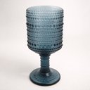 Ver imagem 1 de Conjunto de 6 Taças de Vidro Azul com Bolhas 290ml