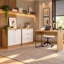Ver imagem 1 de Conjunto de Escritório Composto 3 Peças 100% MDF Office