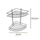 Ver imagem 2 de Porta Shampoo de Canto Duplo em Aço - Stolf Preto