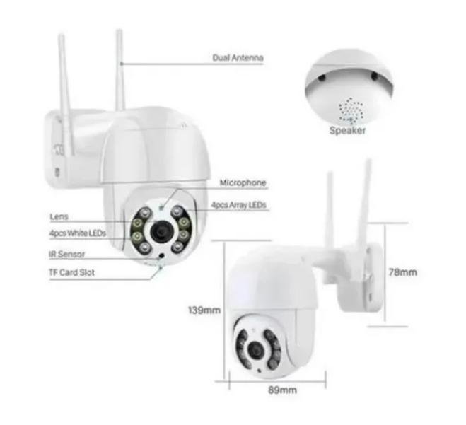 Câmera Segurança Smart Ip Wifi Icsee Mini Dome Full Hd A8 - 4