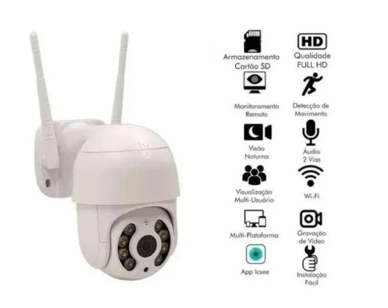 Câmera Segurança Smart Ip Wifi Icsee Mini Dome Full Hd A8 - 2