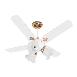 Ventilador De Teto New Zeta 4 Pás Branco/Cobre 110v + Controle Venti-Delta