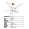 Ventilador De Teto New Zeta 4 Pás Branco/Cobre 110v + Controle Venti-Delta - 3