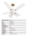 Ver imagem 3 de Ventilador De Teto New Zeta 4 Pás Branco/Cobre 110v + Controle Venti-Delta