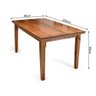 Mesa de Jantar Bh Retangular 2,00m em Madeira Maciça Rústica - Natural - 3