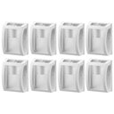 Ver imagem 2 de Kit 8 Arandelas Luminária com Lente Transparente Oval Branco Área Externa Interna Termoplástico L