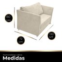 Ver imagem 3 de Namoradeira Lisboa 02 Lugares para Sala Salão Escritório Suede Bege