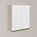 Ver imagem 3 de Armario Aereo 2 Portas Mdf 60 Cm Kali 12205 Bianco Toq Branco Uv Nicioli