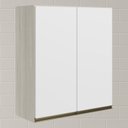 Ver imagem 2 de Armario Aereo 2 Portas Mdf 60 Cm Kali 12205 Bianco Toq Branco Uv Nicioli