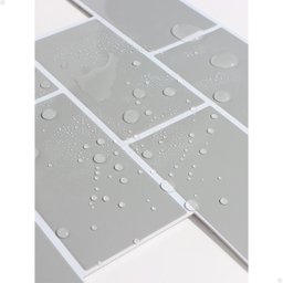 Pastilha Adesiva 3d Alto Relevo Decorativa Lorben Lavável Resinada Cinza com Rejunte Branco - 2