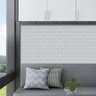 Pastilha Adesiva 3d Alto Relevo Decorativa Lorben Lavável Resinada Cinza com Rejunte Branco - 3