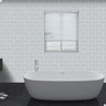 Pastilha Adesiva 3d Alto Relevo Decorativa Lorben Lavável Resinada Cinza com Rejunte Branco - 5