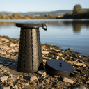 Ver imagem 1 de Banco Banqueta Retrátil Portátil Pesca com Alça até 120 Kg Cor Preto