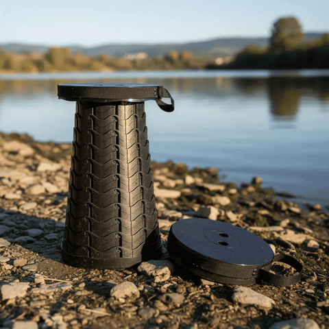 Banco Banqueta Retrátil Portátil Pesca com Alça até 120 Kg Cor Preto