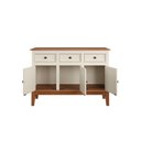 Ver imagem 4 de Balcão de Cozinha Madeira Maciça 113 cm 3 Portas 3 Gavetas Off White Willfama