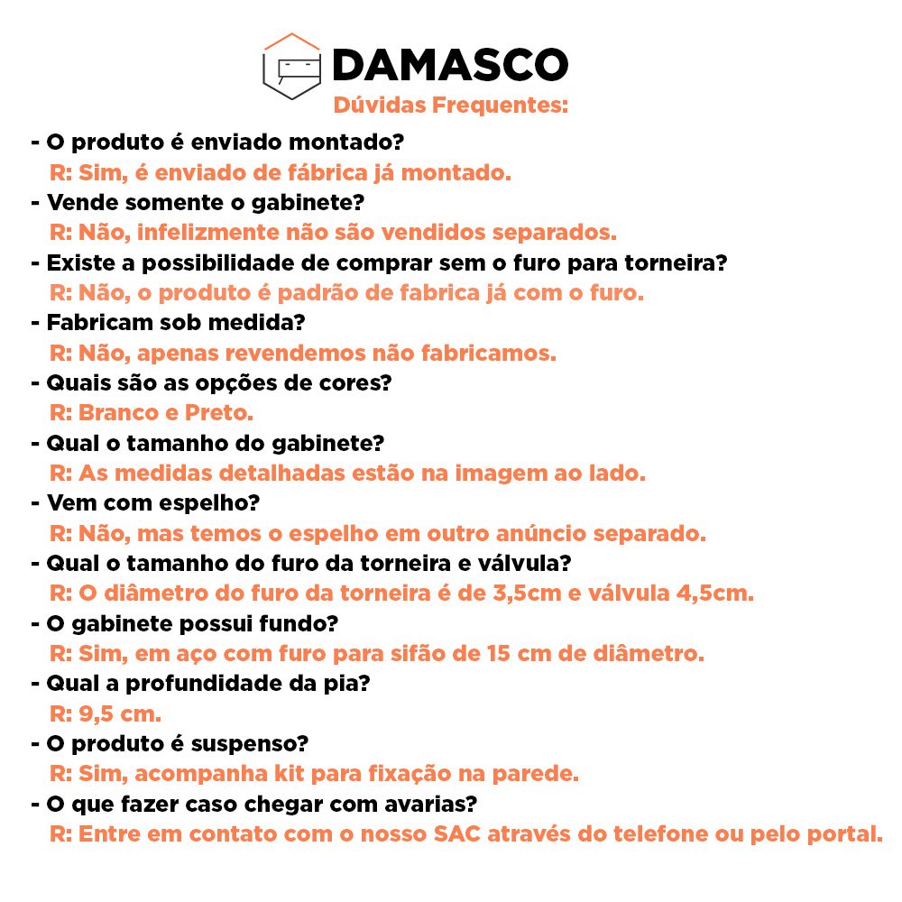 Gabinete para Banheiro em Aço 3 Gavetas Damasco Preto - Cozimax - 5