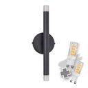 Ver imagem 2 de Arandela Parede Slim Billy Preta com 2 Led G9 5w