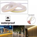 Ver imagem 5 de Mangueira Fita Led Cob Branco Quente Metro Achatada 220v Ip66 Externa
