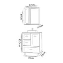 Ver imagem 7 de Conjunto para Banheiro Catarina 70cm com Pés Fabribam - Gabinete, Espelheira, Cuba e Vidro