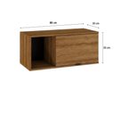 Ver imagem 6 de Armário Aéreo com Nicho e Porta Basculante 35x80x35cm Wlnp80 Lâmina Mel - Preto