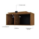 Ver imagem 3 de Armário Aéreo com Nicho e Porta Basculante 35x80x35cm Wlnp80 Lâmina Mel - Preto