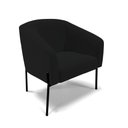 Ver imagem 3 de Cadeira Sala de Jantar Pé de Ferro Preto Kit 2 Stella Linho D03 - D'Rossi Cor Preto