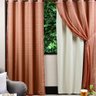 Cortina Voil com Forro Removivel Caramelo 2,80x1,60 Metros Casa Dona - 1