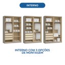 Ver imagem 7 de Guarda-Roupa Modulado 4 Portas Elegance Cinza/Niquel/Blanc