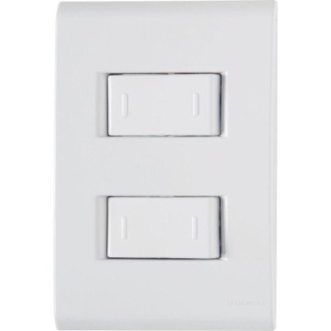 Tramontina- Placa 4x2 + 2 Interruptores Paralelos 10a-250v Branco Branco - 250v