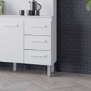 Ver imagem 2 de Kit Cozinha Compacta Vitória 178 cm 5 Portas 4 Gavetas Moblis: Branco